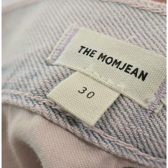 Madewell Jeans Womens 30 Pink High Rise Straight Mom Overdyed Lilac - Picture 4 of 14
